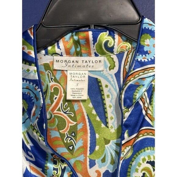 Morgan Taylor Intimates Robe House Coat Polyester Women's Size Small Front Zip - Picture 3 of 3